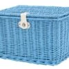 AMIGO Bicycle Basket Willow Front 46.5 Litres Light Blue