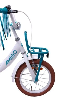 AMIGO Dots 12 Inch Girls Coaster Brake White -Optimal Bike Store amigo dots 12 inch 19 cm meisjes terugtraprem wit 4 310789 20191016081536