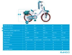 AMIGO Dots 12 Inch Girls Coaster Brake White -Optimal Bike Store amigo dots 12 inch 19 cm meisjes terugtraprem wit 9 310789 20200408155943