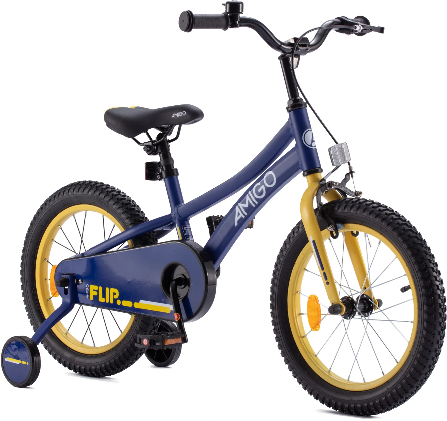 AMIGO Flip 16 Inch 25 Cm Boys Coaster Brake Dark Blue/Yellow - Image 2