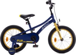AMIGO Flip 16 Inch 25 Cm Boys Coaster Brake Dark Blue/Yellow