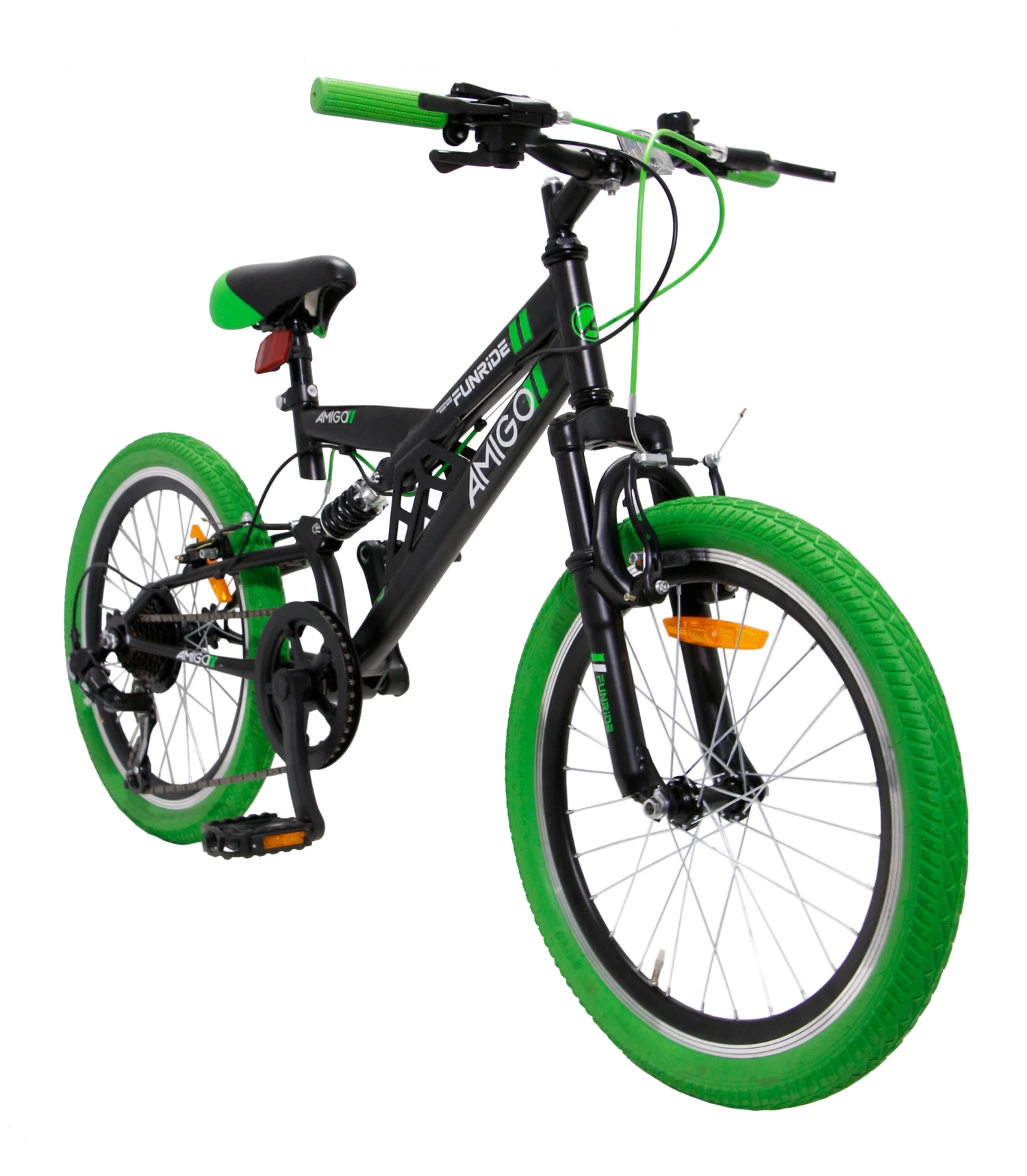 AMIGO Fun Ride 20 Inch 33 Cm Junior 7SP Rim Brakes Black/Green 4 AMIGO Fun Ride 20 Inch 33 Cm Junior 7SP Rim Brakes Black/Green - Image 2