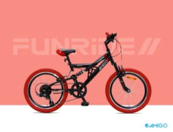 AMIGO Fun Ride 20 Inch 33 Cm Junior 7SP Rim Brakes Black/Red -Optimal Bike Store amigo fun ride 20 inch 33 cm junior 7v v brakes zwart rood 8 454808 20201023134152