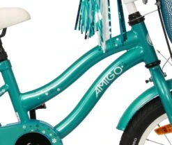 AMIGO Flower 14 Inch 22 Cm Girls Coaster Brake Turquoise -Optimal Bike Store amigo girlflower 14 inch 22 cm meisjes terugtraprem turquoise 3 342622 20200203144425