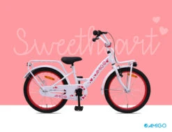 AMIGO Sweetheart-S7 20 Inch 29 Cm Girls Coaster Brake White -Optimal Bike Store amigo sweetheart 20 inch 29 cm meisjes terugtraprem wit 7 307211 20200410164448