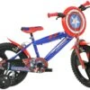 Dino Captain America 14 Inch 24 Cm Boys Caliper Blue 1 Dino Captain America 14 Inch 24 Cm Boys Caliper Blue -Optimal Bike Store dino 414ul ca captain america 14 inch jongens v brake blauw 129890
