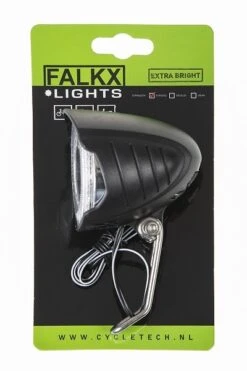 Falkx Headlight Er9a Hub Dynamo Black -Optimal Bike Store falkx koplamp er9a naafdynamo zwart 3 256144 1540888840