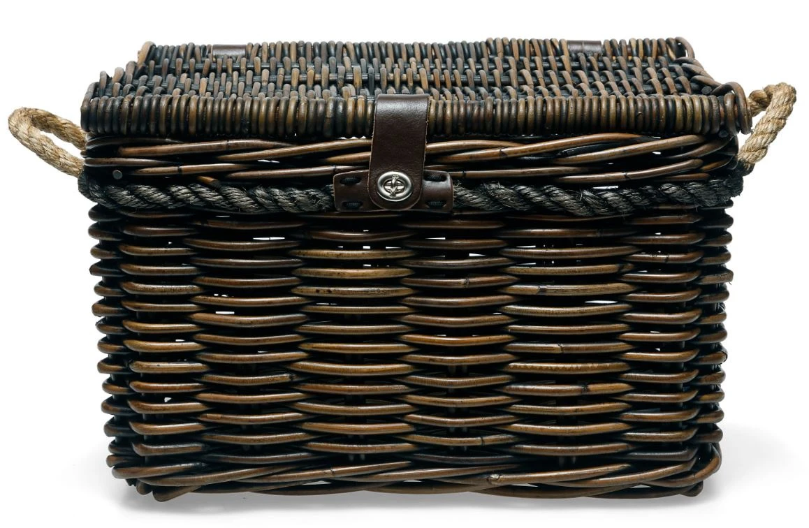 New Looxs Bicycle Basket Melbourne 45 Litres 45 X 33 Cm Rattan Brown