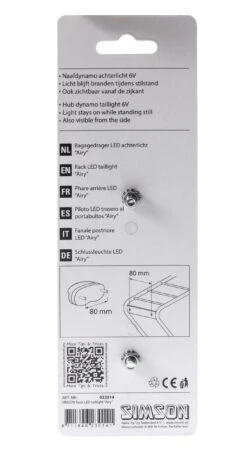Simson Rear Light Airy Led Hub Dynamo Luggage Carrier Red -Optimal Bike Store simson achterlicht airy led naafdynamo bagagedrager rood 5 271198 1547809754