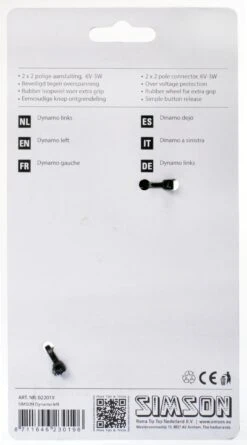 Simson Dynamo Left 2 X 2-pole 6V/3W Black -Optimal Bike Store simson dynamo links 2 x 2 polig 6v 3w zwart 5 271648 1548147930