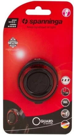 Spanninga Rear Light O-Guard Black -Optimal Bike Store spanninga achterlicht o guard 5 170374