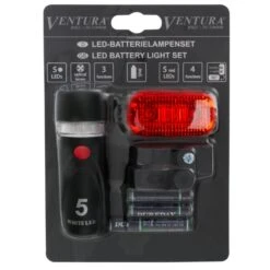 Ventura Lighting Set Led Batteries Black -Optimal Bike Store ventura verlichtingsset led batterijen zwart 4 276676 1549876730