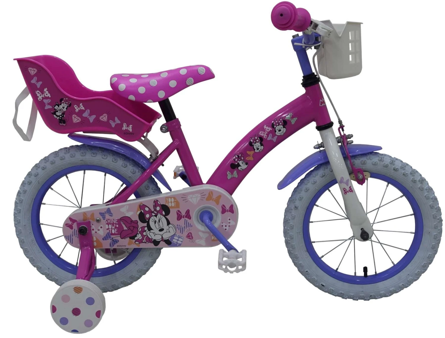 Volare Disney Minnie Mouse 14 Inch 25 Cm Girls Coaster Brake Pink