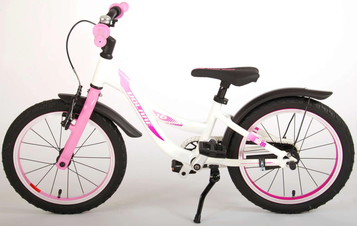 Volare Glamour 16 Inch 25,4 Cm Girls Coaster Brake White/Pink - Image 2
