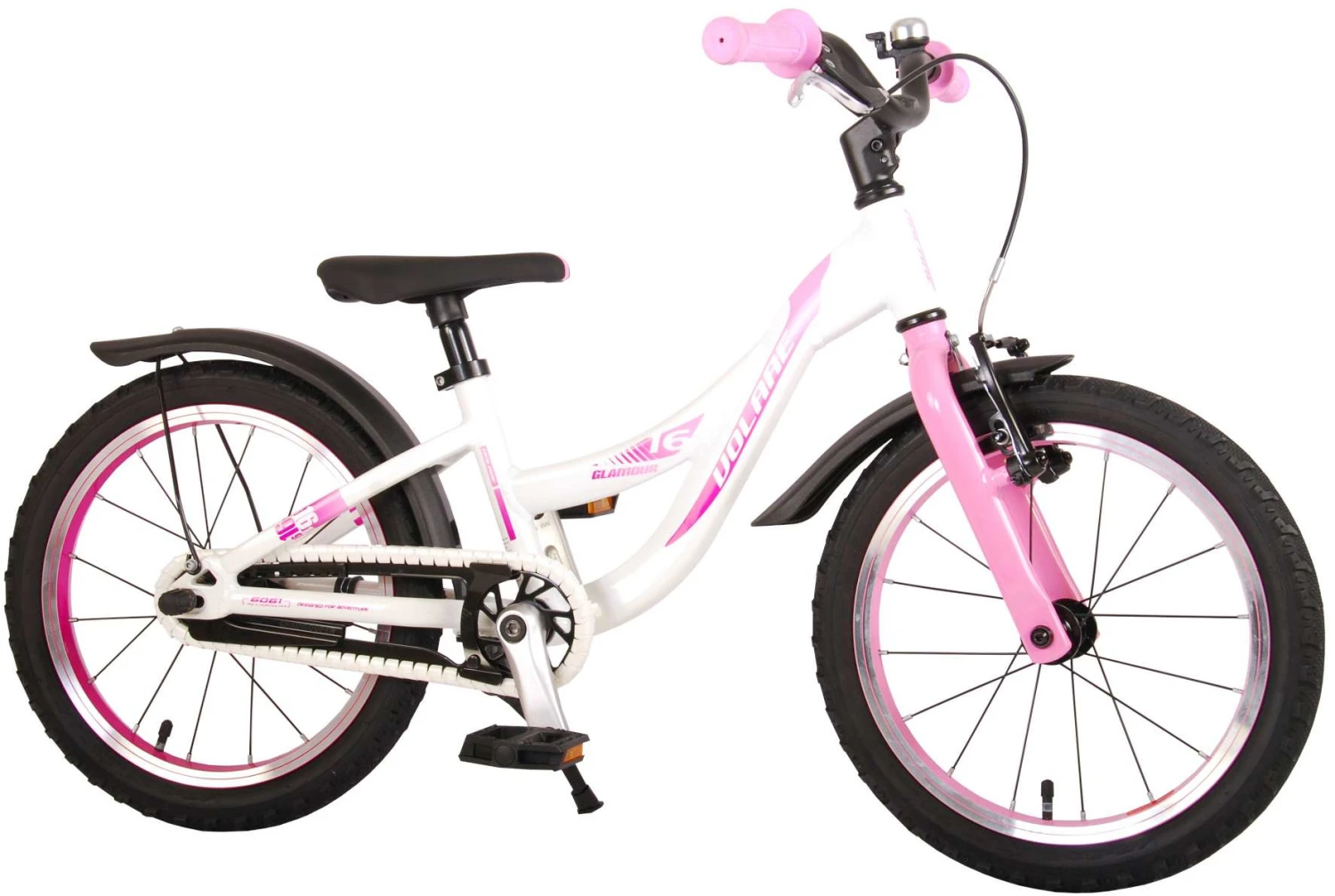 Volare Glamour 16 Inch 25,4 Cm Girls Coaster Brake White/Pink