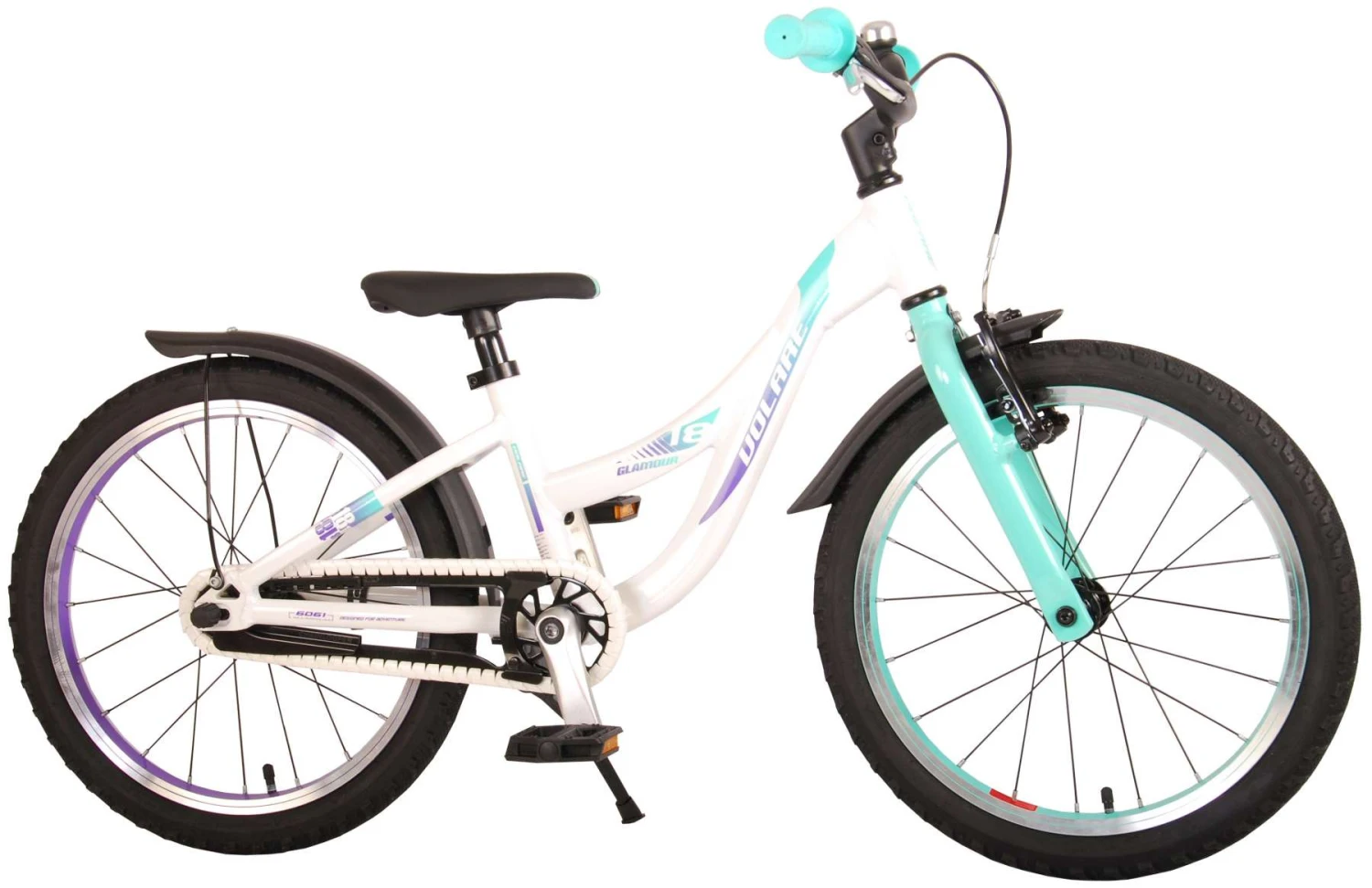 Volare Glamour 18 Inch 24 Cm Girls Coaster Brake White/Mint Green