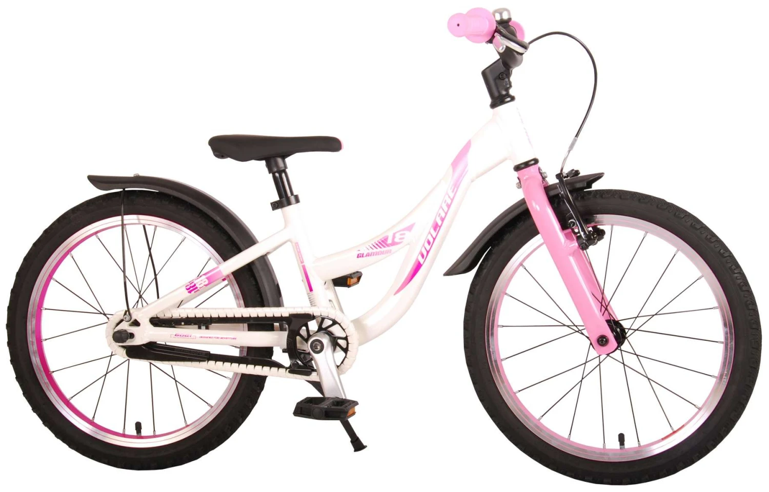 Volare Glamour 18 Inch 24 Cm Girls Coaster Brake White/Pink 3 Volare Glamour 18 Inch 24 Cm Girls Coaster Brake White/Pink